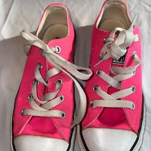 Converse Hot Pink Canvas Sneakers